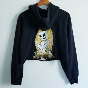 OWSLA MARSHMELLO RITUAL Graphic Print Cropped Hoodie RARE